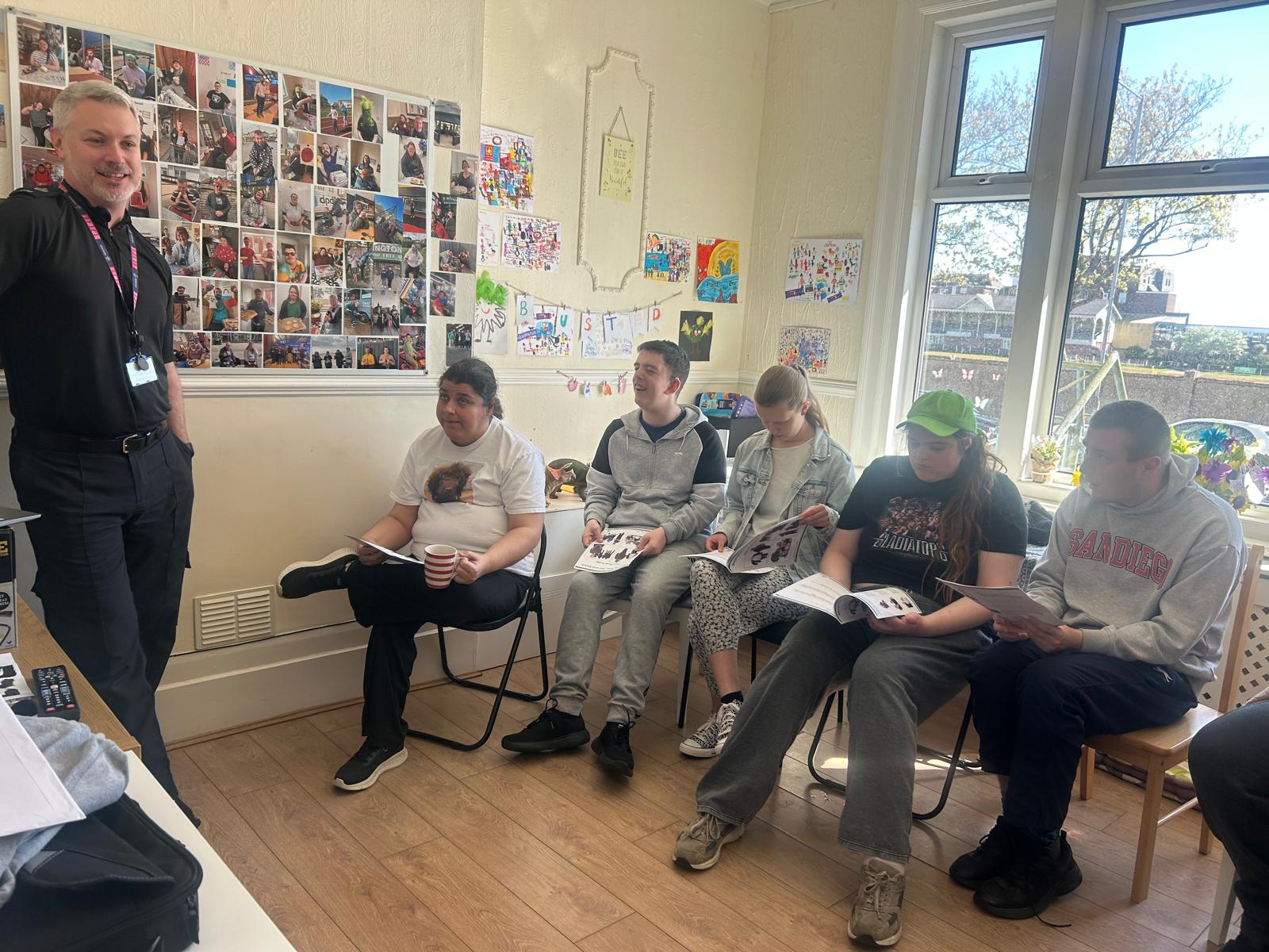 A visiting guest delivering a session to a group at Seabreeze